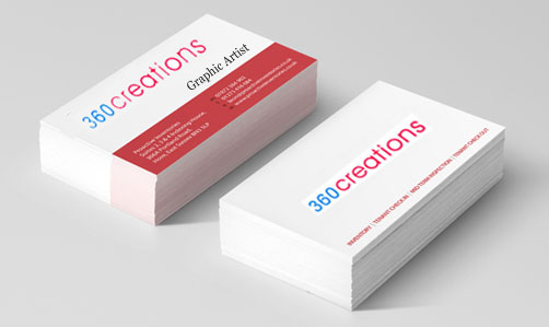 Printing of business cards and stationery